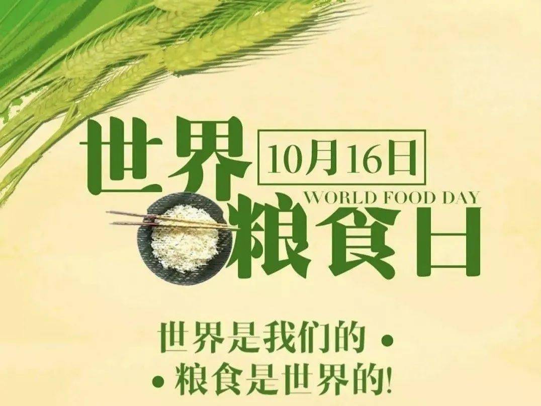 迎接第43個(gè)世界糧食日，今天你節(jié)約糧食了嗎？